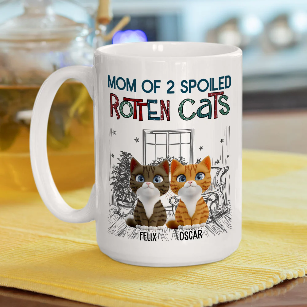 Funny Mom Dad Cat Normal - Personalized Custom Coffee Mug - Image 4
