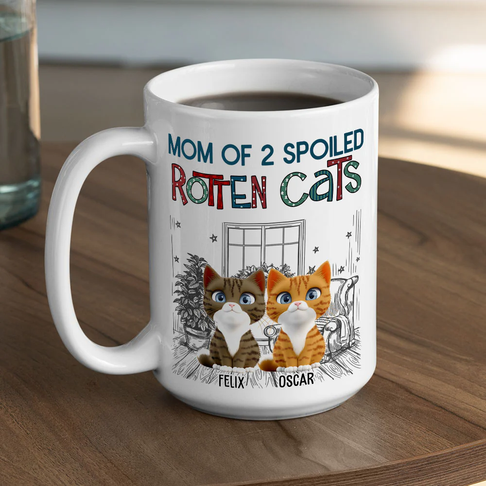 Funny Mom Dad Cat Normal - Personalized Custom Coffee Mug - Image 5
