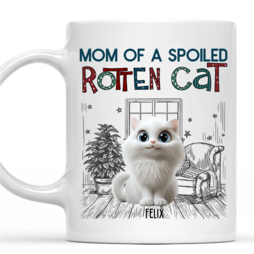 Funny Mom Dad Cat Normal - Personalized Custom Coffee Mug - Image 7