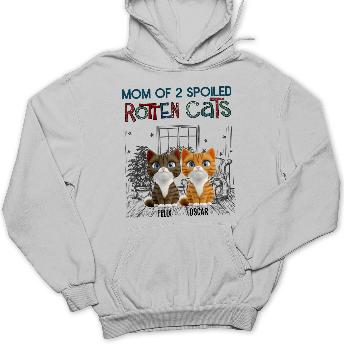 Funny Mom Dad Cat Normal - Personalized Custom Hoodie