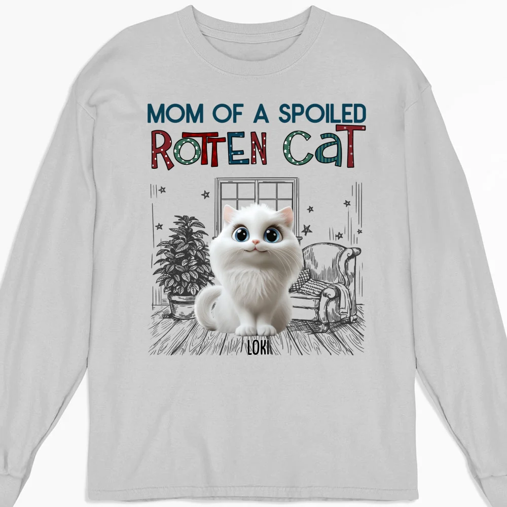 Funny Mom Dad Cat Normal - Personalized Custom Long Sleeve T-shirt - Image 4