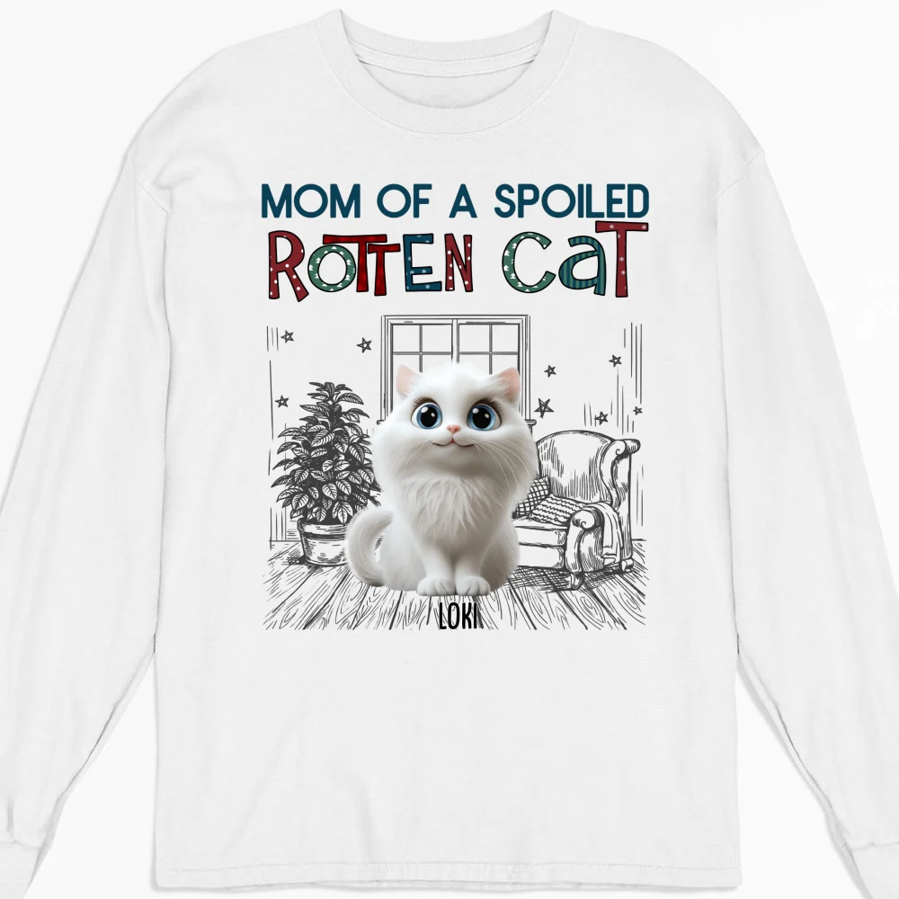 Funny Mom Dad Cat Normal - Personalized Custom Long Sleeve T-shirt - Image 5