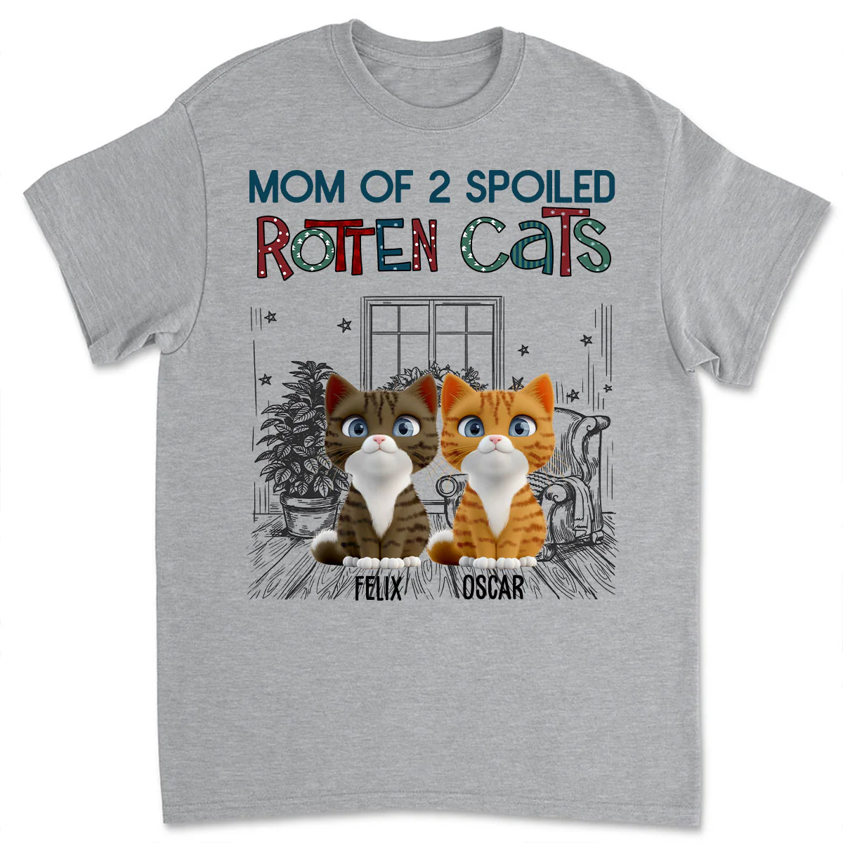 Funny Mom Dad Cat Normal - Personalized Custom Unisex T-shirt