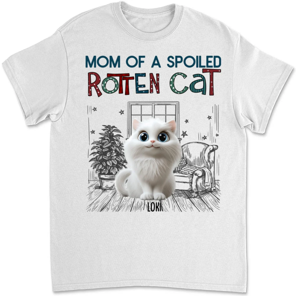 Funny Mom Dad Cat Normal - Personalized Custom Unisex T-shirt - Image 6