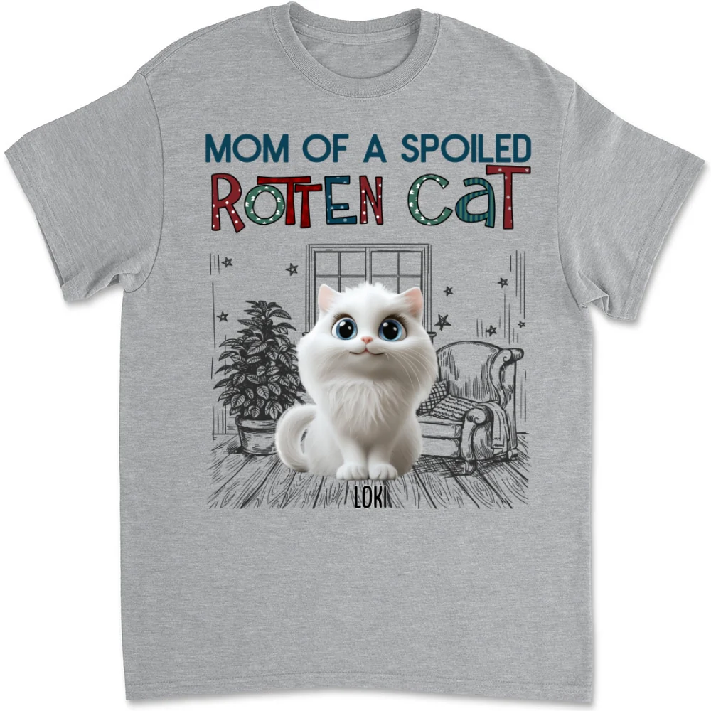 Funny Mom Dad Cat Normal - Personalized Custom Unisex T-shirt - Image 8