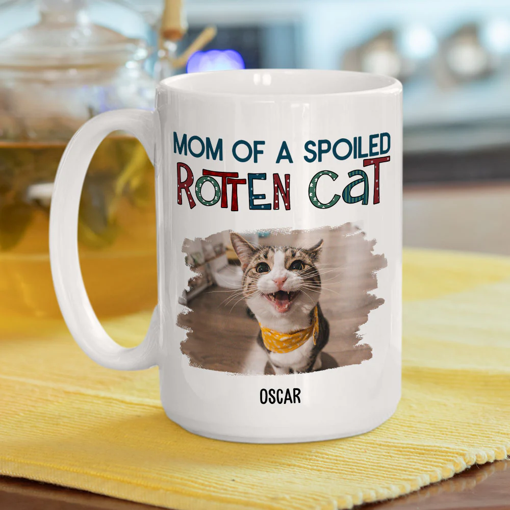 Funny Mom Dad Cat Normal Photo - Personalized Custom Coffee Mug - Image 2