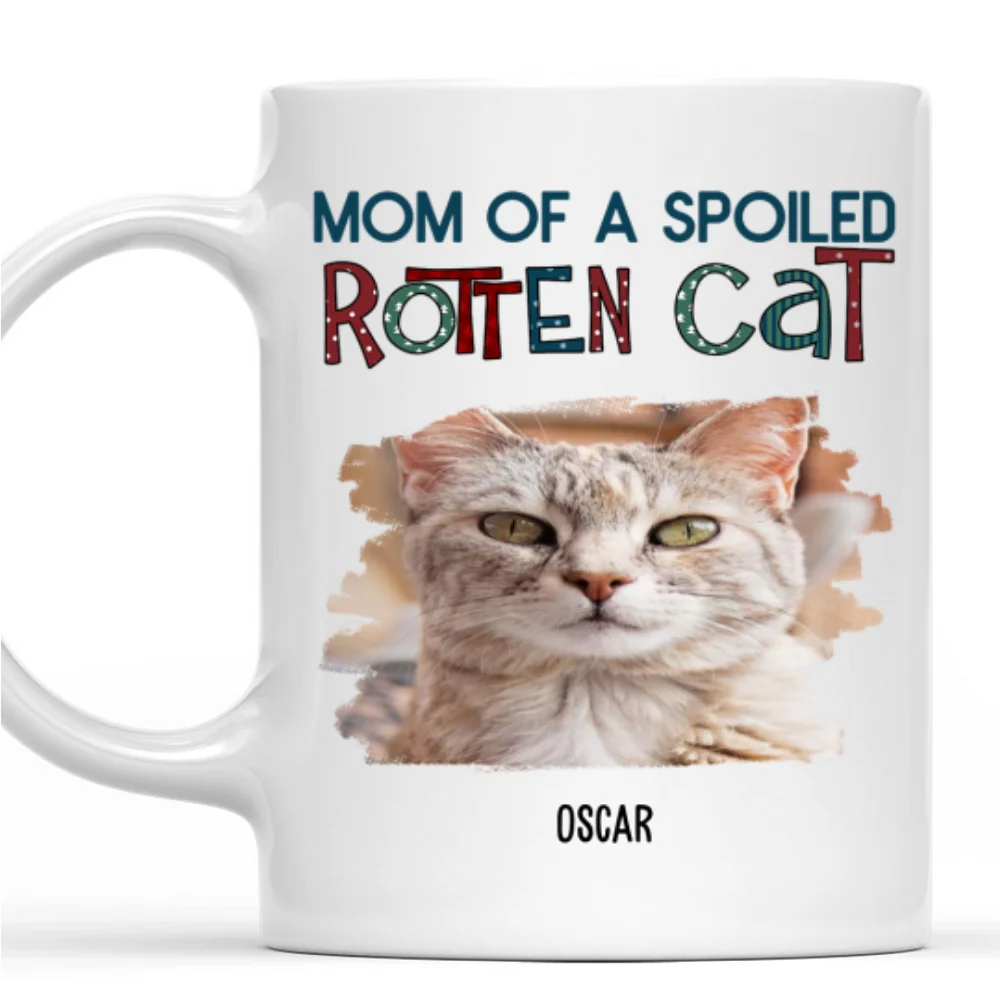 Funny Mom Dad Cat Normal Photo - Personalized Custom Coffee Mug - Image 5