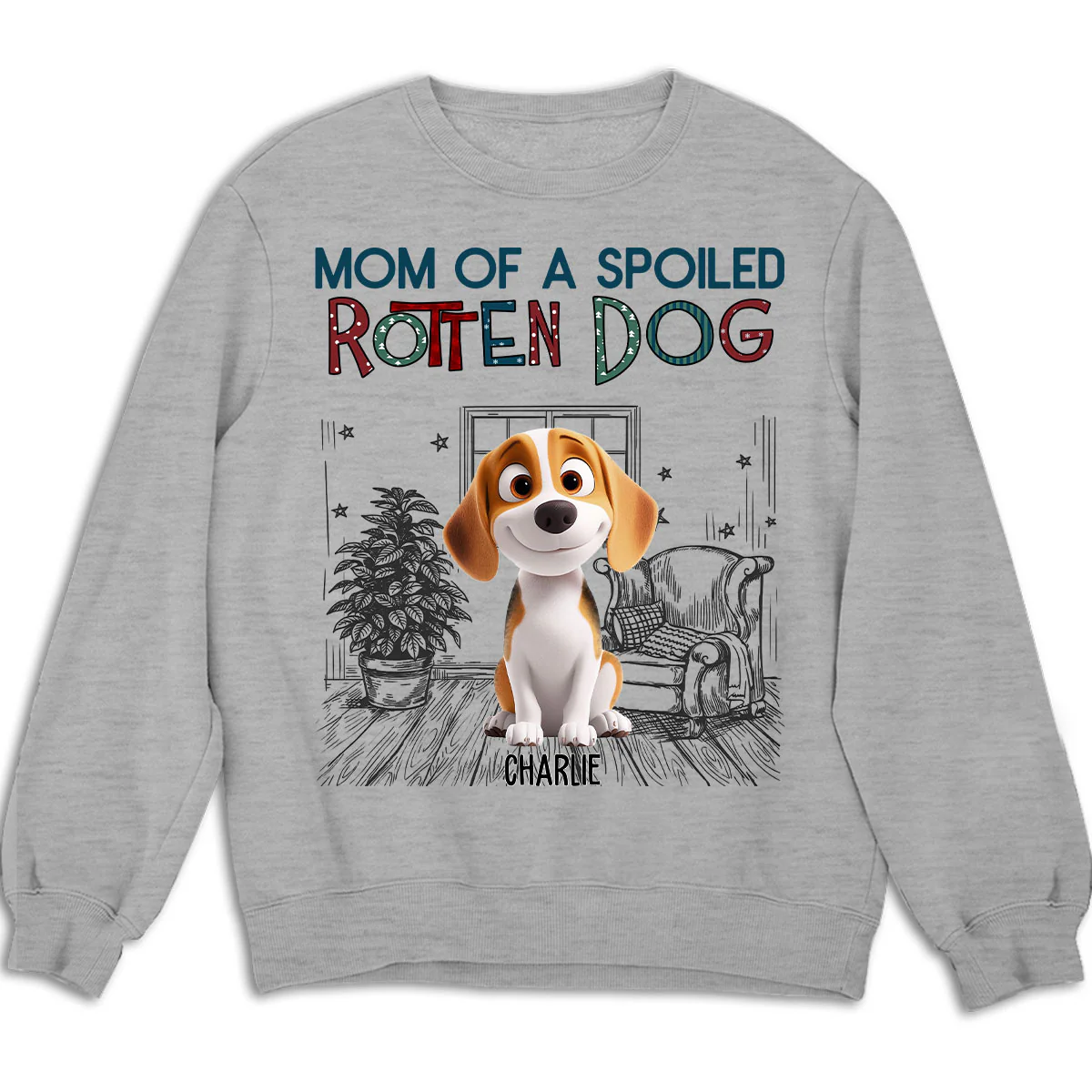 Funny Mom Dad Dog Normal - Personalized Custom Sweatshirt