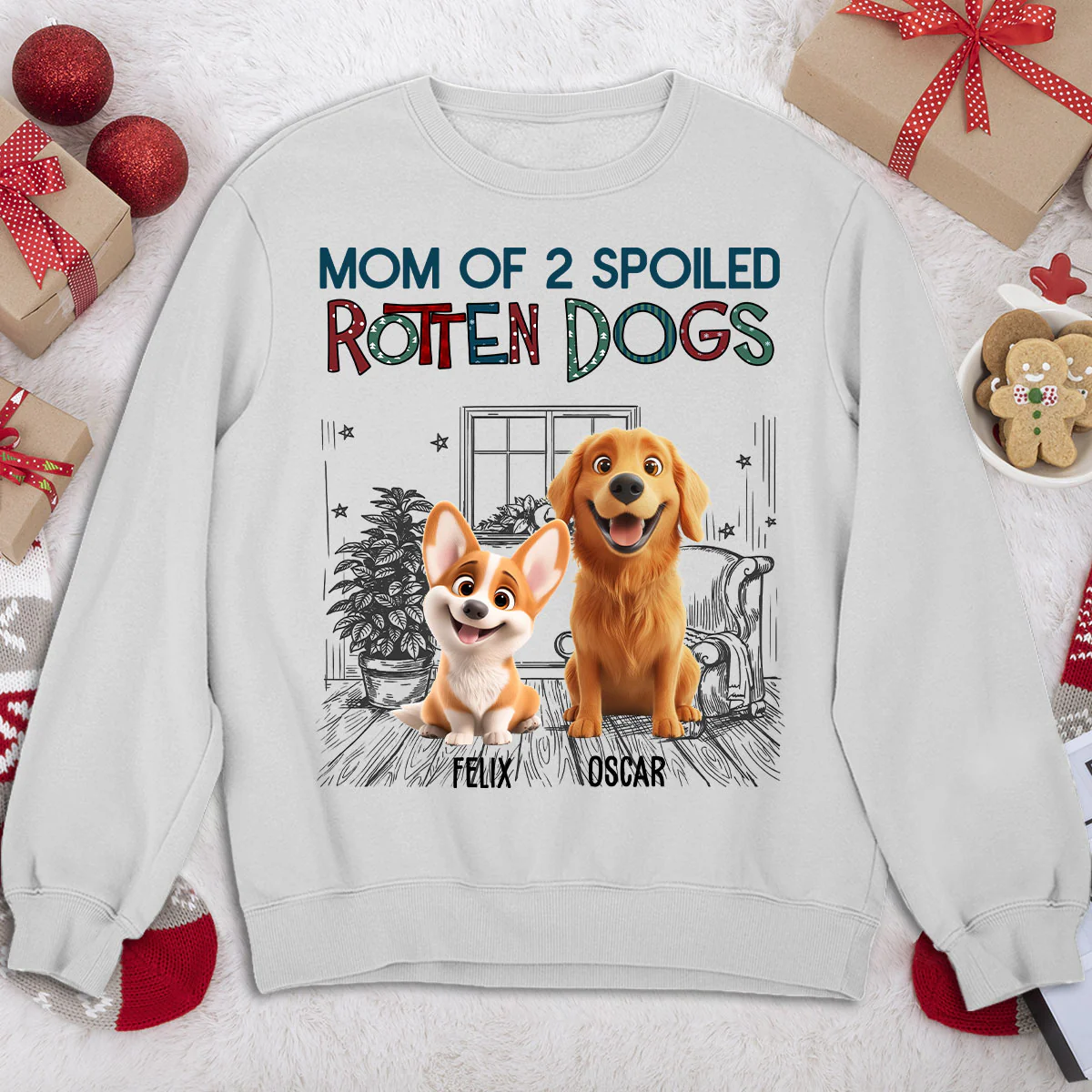 Funny Mom Dad Dog Normal - Personalized Custom Sweatshirt - Image 3