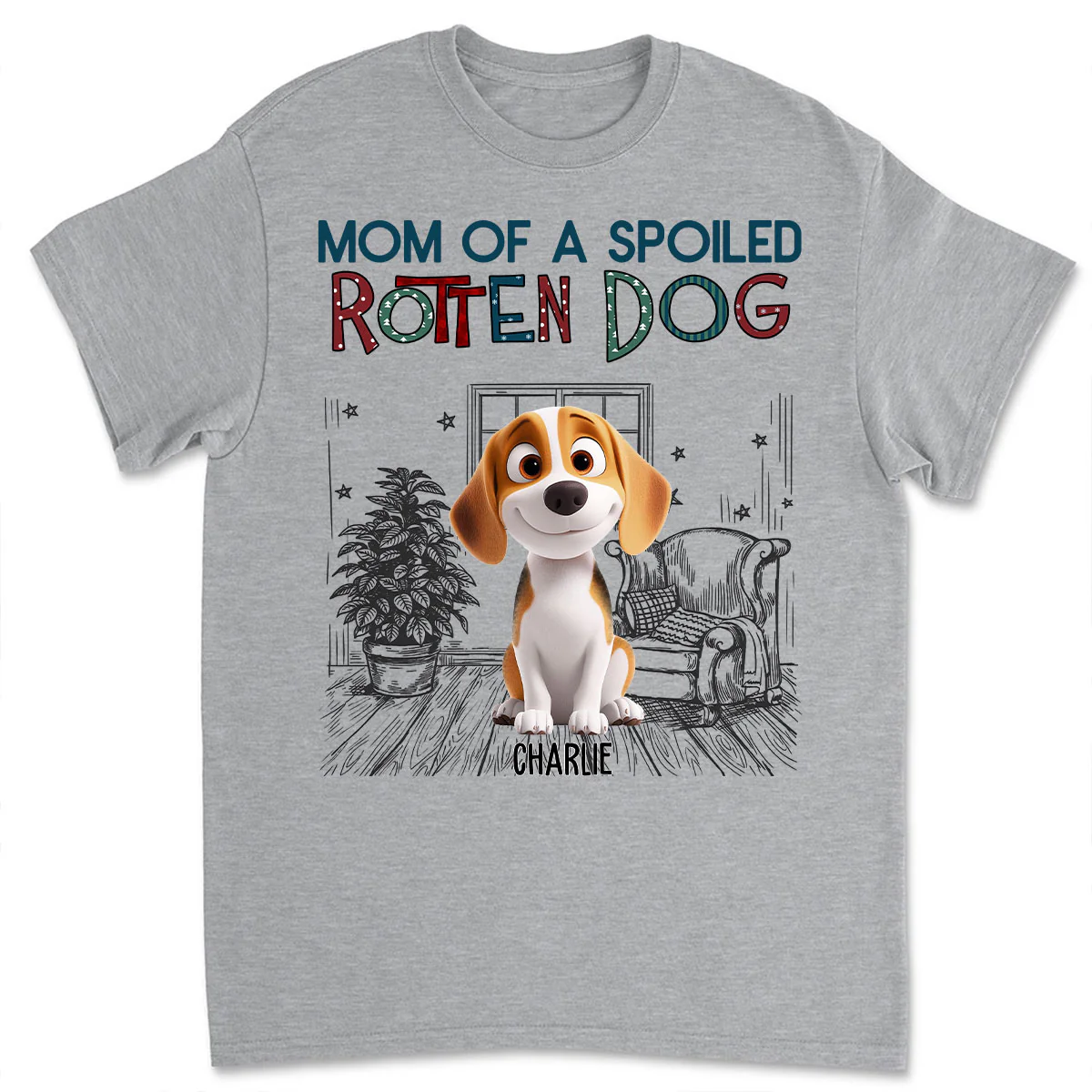 Funny Mom Dad Dog Normal - Personalized Custom Unisex T-Shirt