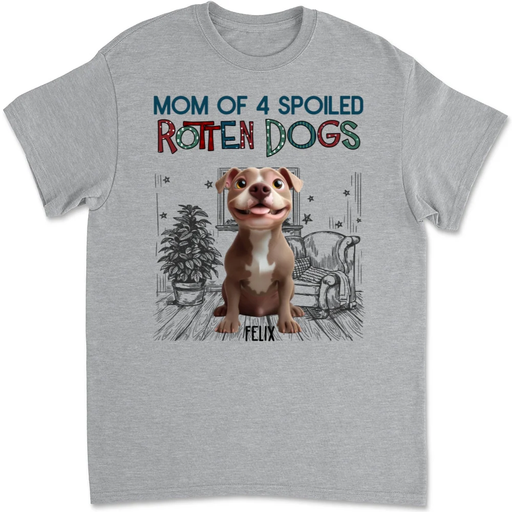 Funny Mom Dad Dog Normal - Personalized Custom Unisex T-Shirt - Image 7