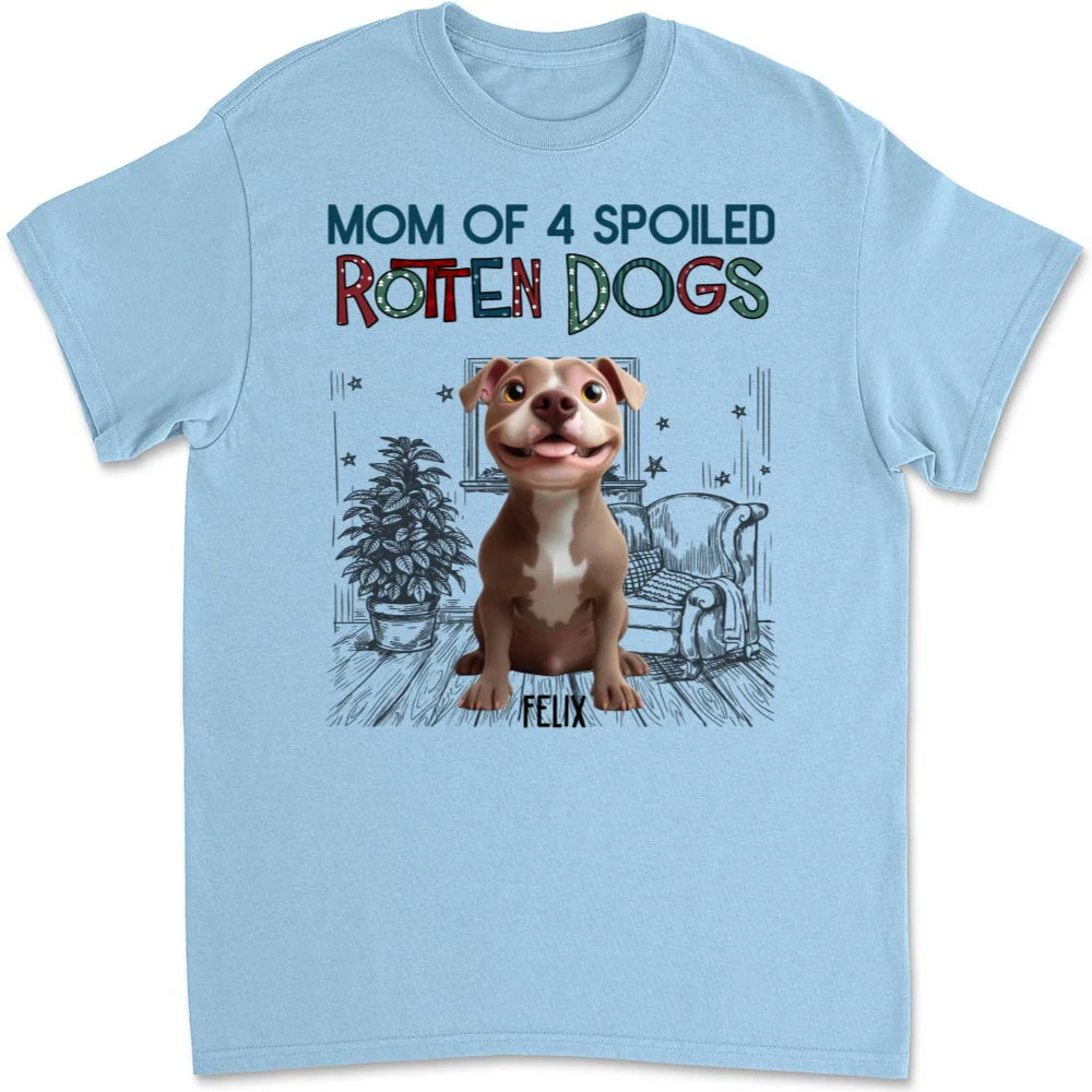 Funny Mom Dad Dog Normal - Personalized Custom Unisex T-Shirt - Image 8
