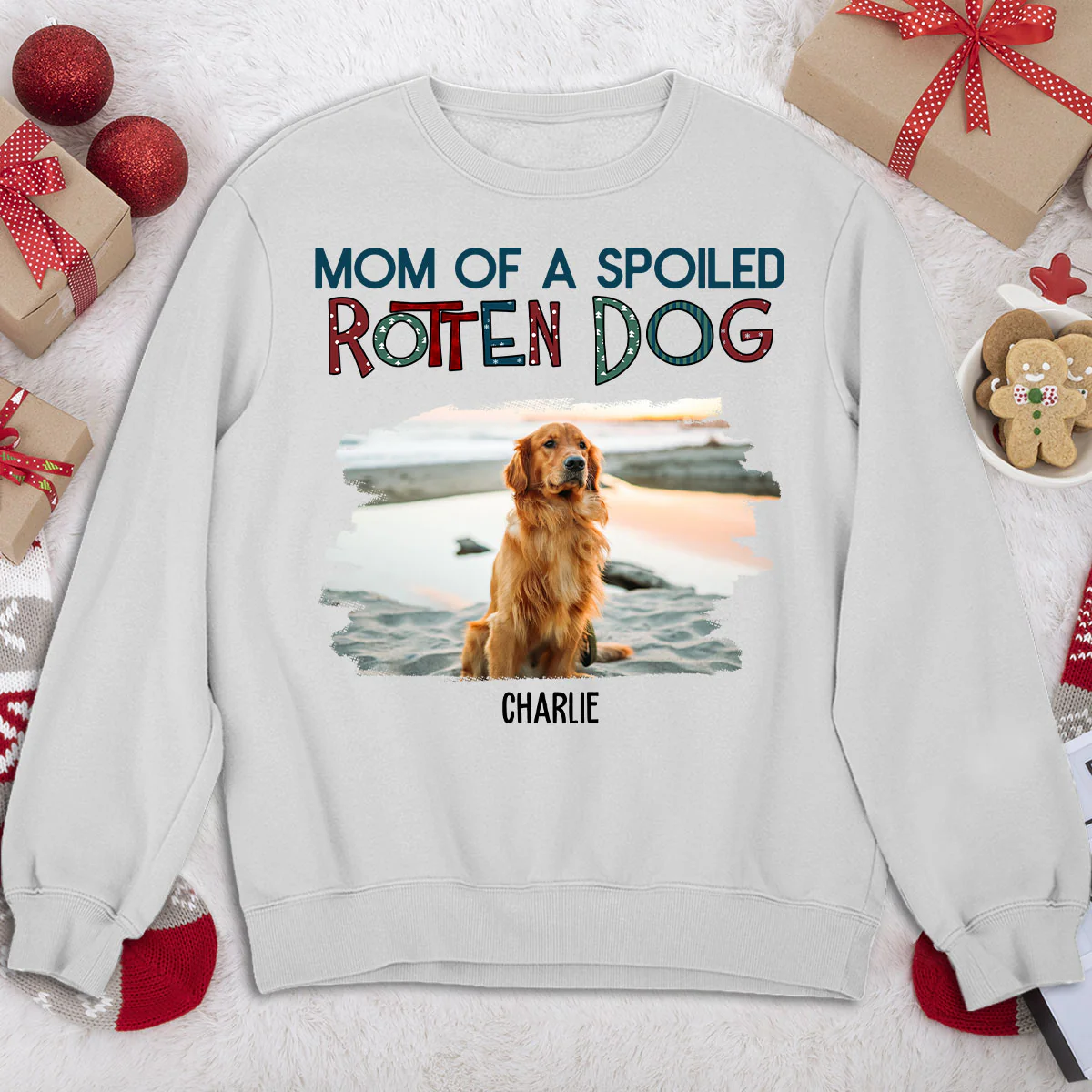 Funny Mom Dad Dog Normal Photo - Personalized Custom Sweatshirt - Image 2