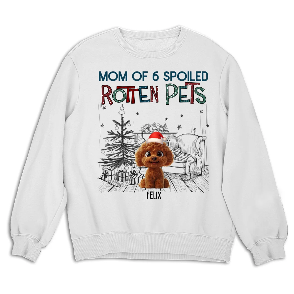 Funny Mom Dad Pet Christmas - Personalized Custom Sweatshirt - Image 4