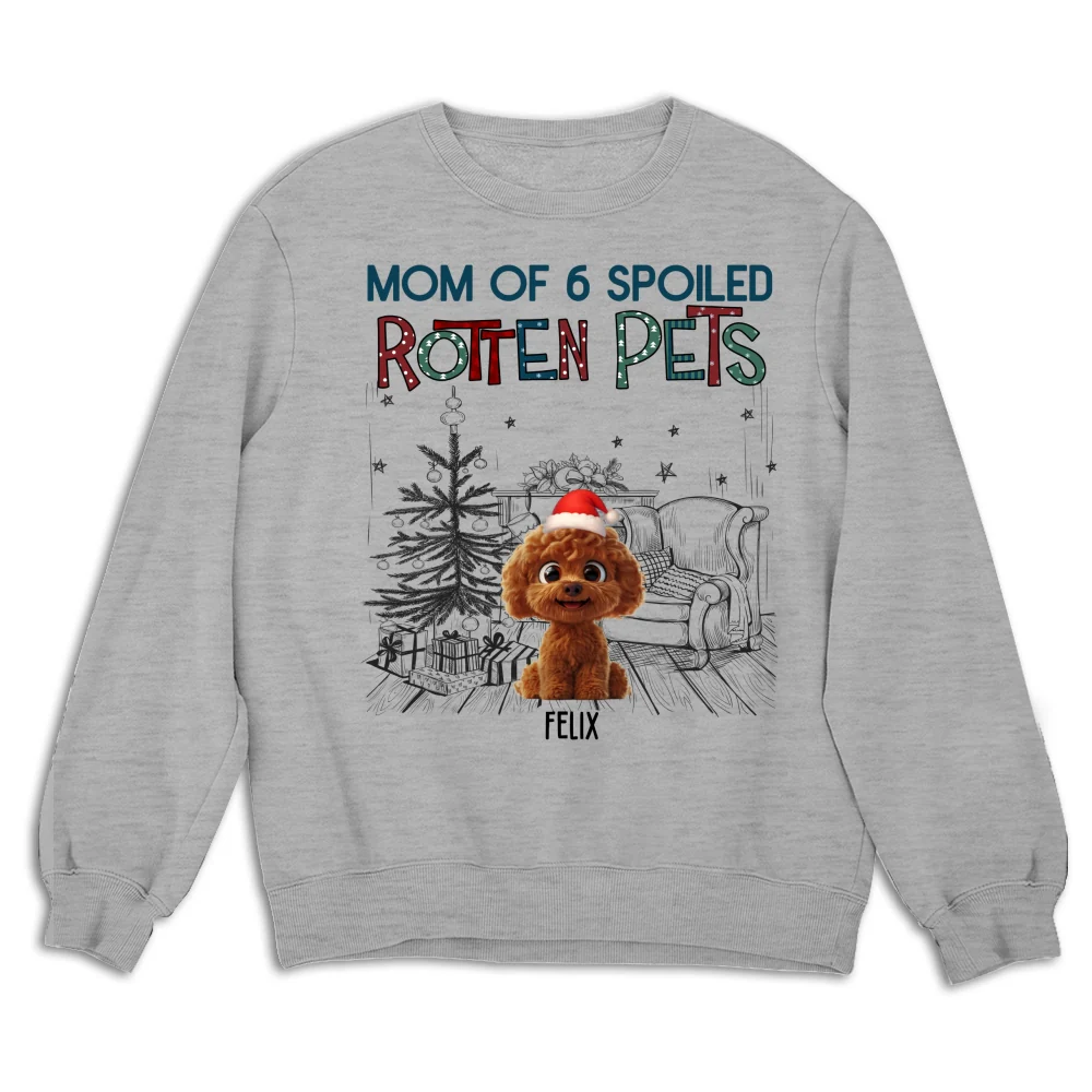 Funny Mom Dad Pet Christmas - Personalized Custom Sweatshirt - Image 5
