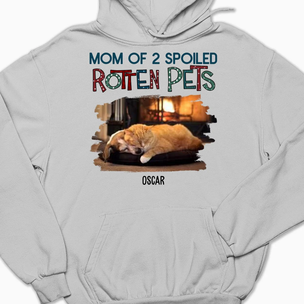 Funny Mom Dad Pet Christmas Photo - Personalized Custom Hoodie - Image 5