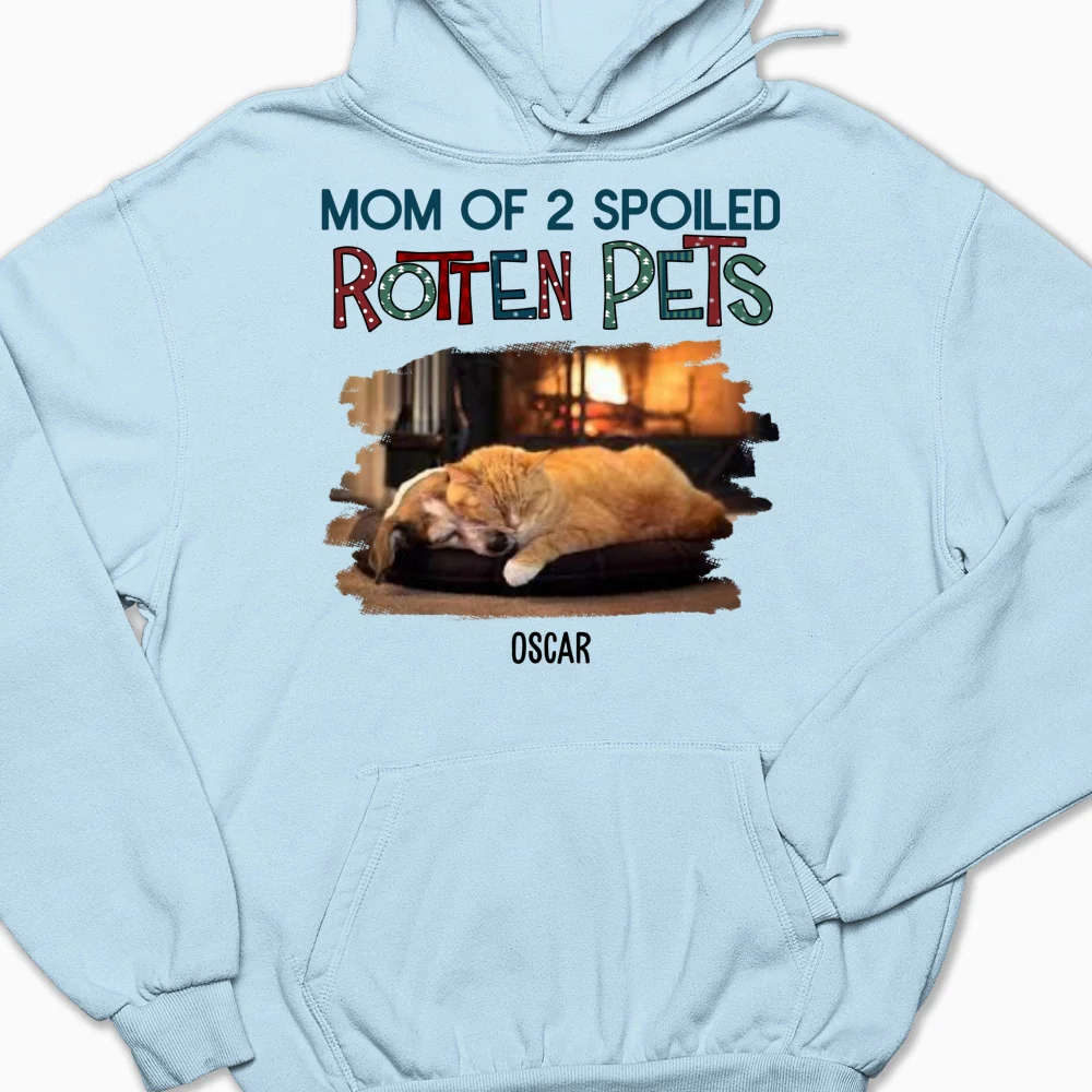 Funny Mom Dad Pet Christmas Photo - Personalized Custom Hoodie - Image 6