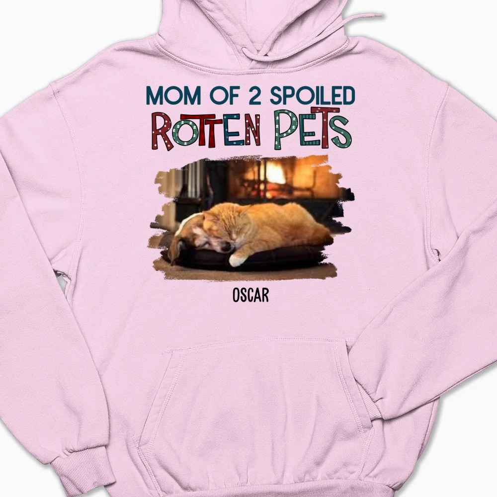 Funny Mom Dad Pet Christmas Photo - Personalized Custom Hoodie - Image 7