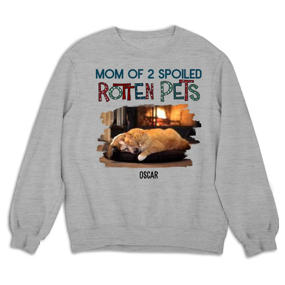 Funny Mom Dad Pet Christmas Photo - Personalized Custom Sweatshirt - Image 3