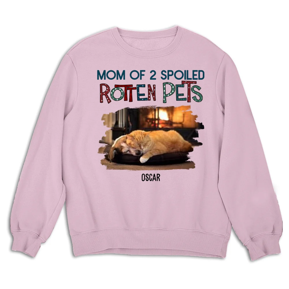 Funny Mom Dad Pet Christmas Photo - Personalized Custom Sweatshirt - Image 4