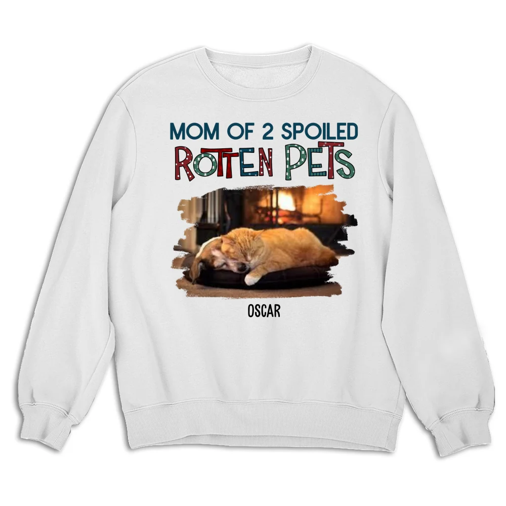Funny Mom Dad Pet Christmas Photo - Personalized Custom Sweatshirt - Image 5
