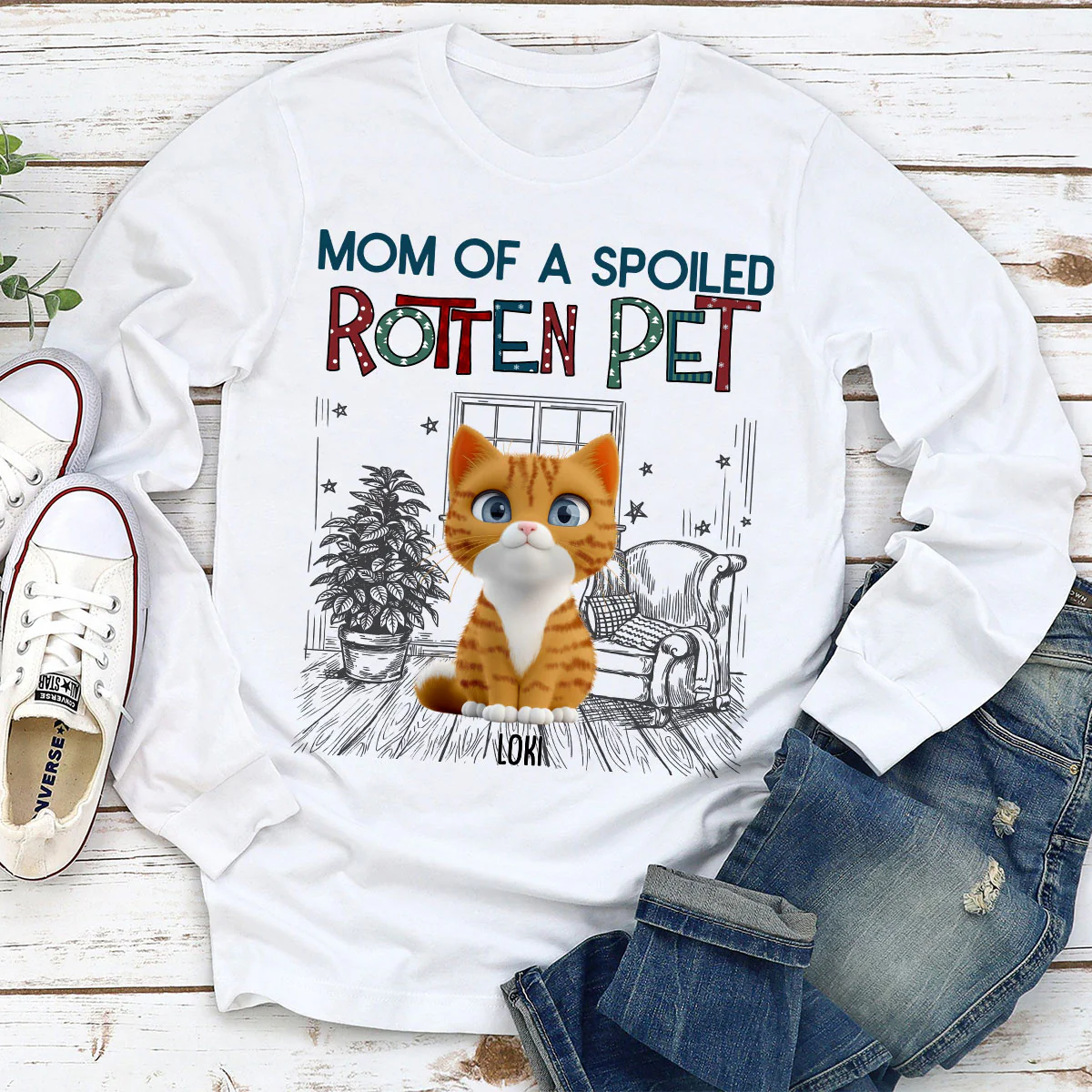 Funny Mom Dad Pet Normal - Personalized Custom Long Sleeve T-shirt - Image 2