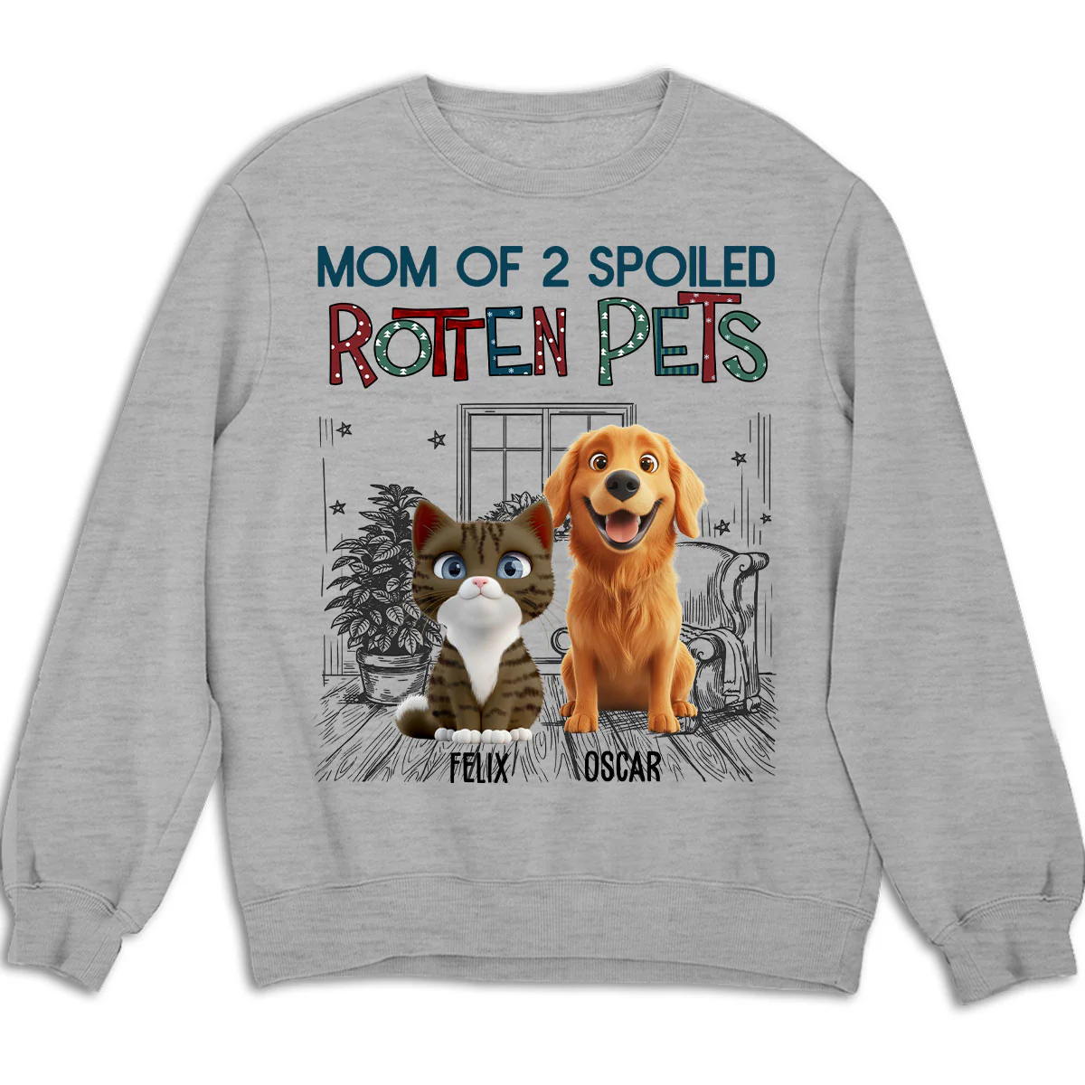 Funny Mom Dad Pet Normal - Personalized Custom Sweatshirt