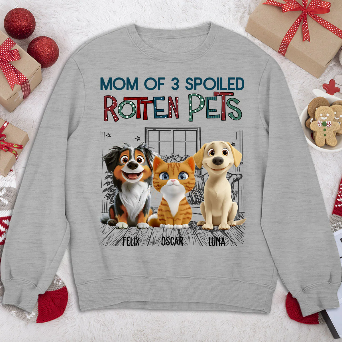 Funny Mom Dad Pet Normal - Personalized Custom Sweatshirt - Image 3