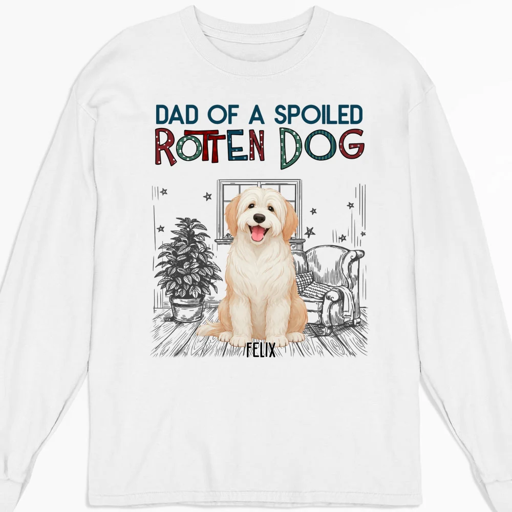 Funny Mom Dad Storybook Dog - Personalized Custom Long Sleeve T-Shirt - Image 4