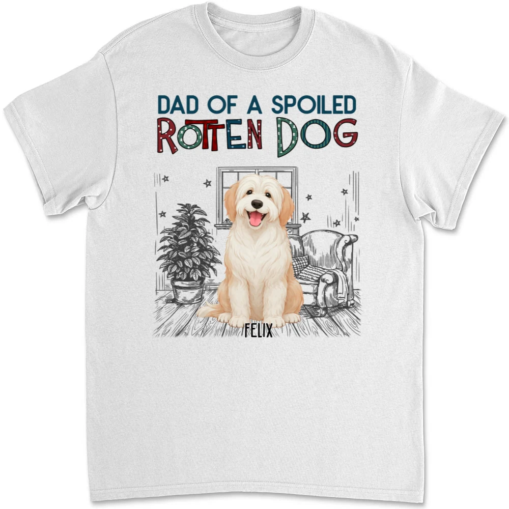 Funny Mom Dad Storybook Dog - Personalized Custom Unisex T-Shirt - Image 5