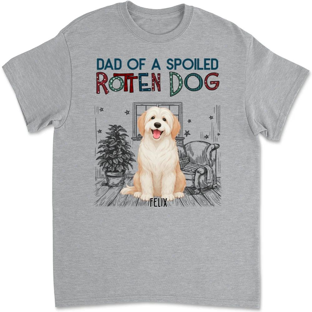 Funny Mom Dad Storybook Dog - Personalized Custom Unisex T-Shirt - Image 6