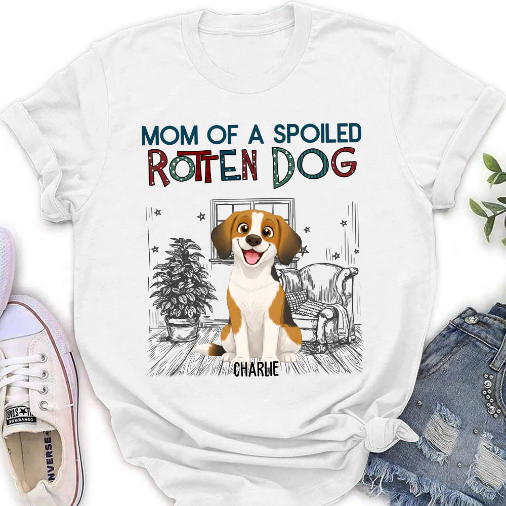 Funny Mom Dad Storybook Dog - Personalized Custom Women's T-Shirt - Image 3