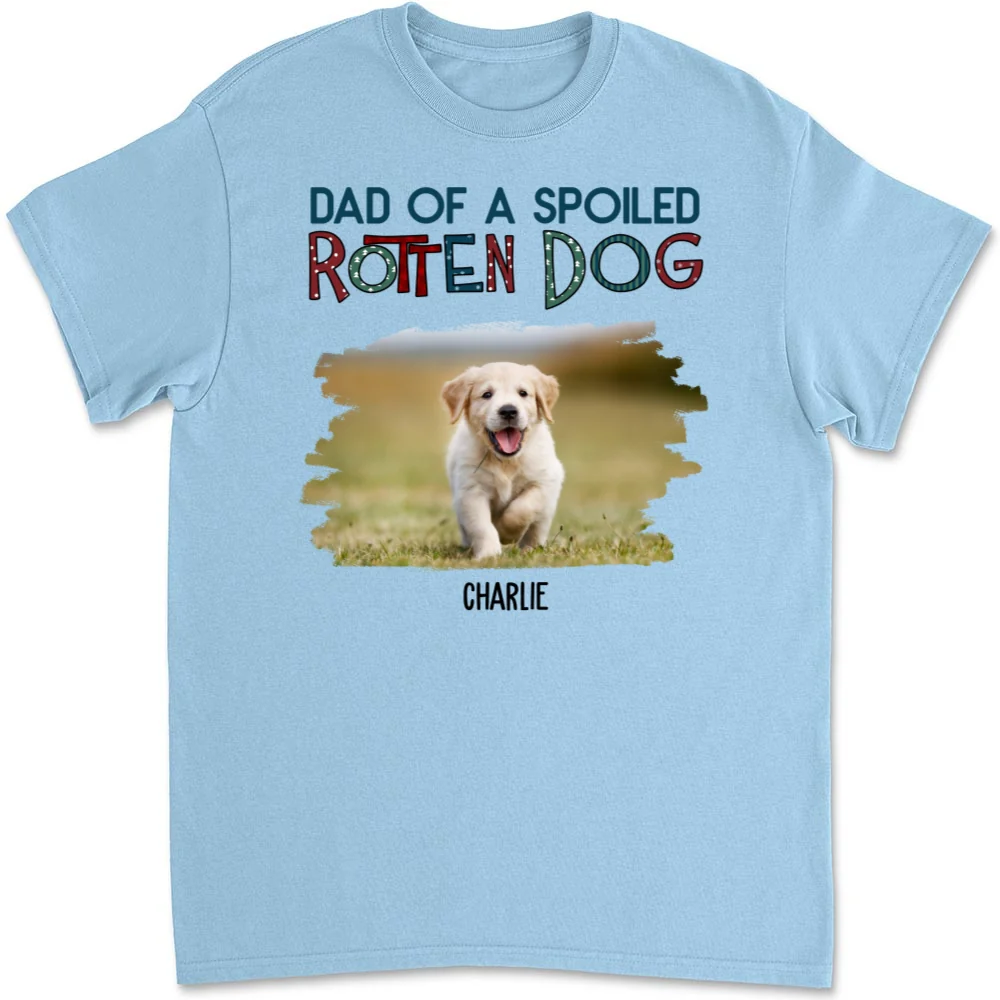 Funny Mom Dad Storybook Dog Photo - Personalized Custom Unisex T-Shirt - Image 4