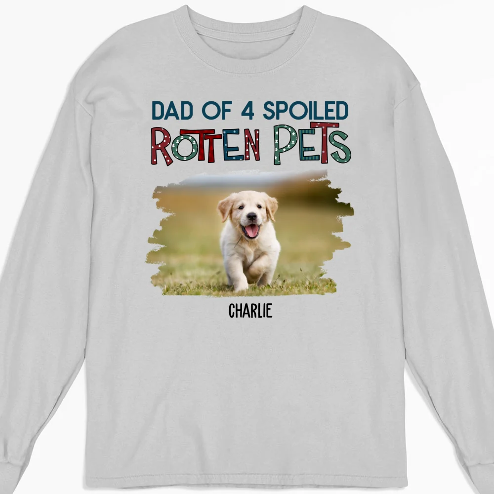 Funny Mom Dad Storybook Pet Photo - Personalized Custom Long Sleeve T-Shirt - Image 2