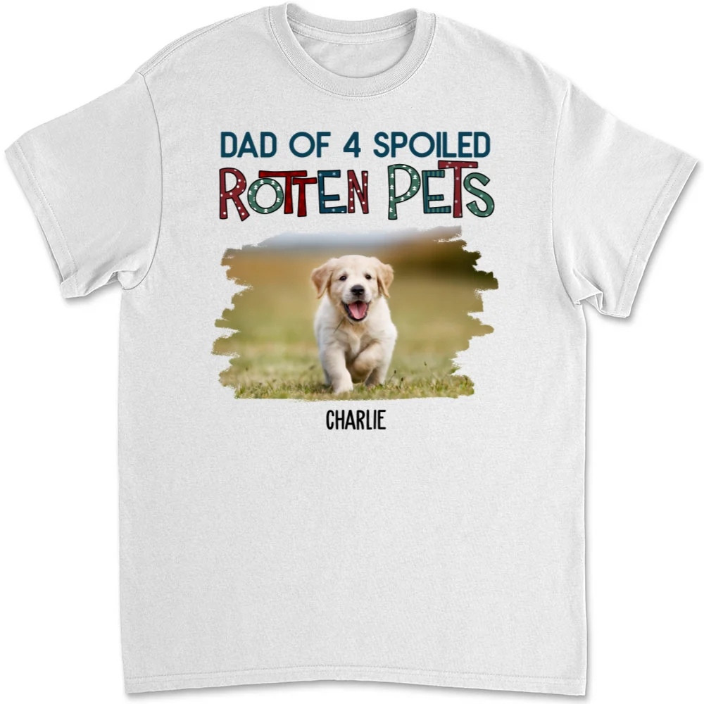 Funny Mom Dad Storybook Pet Photo - Personalized Custom Unisex T-Shirt - Image 2