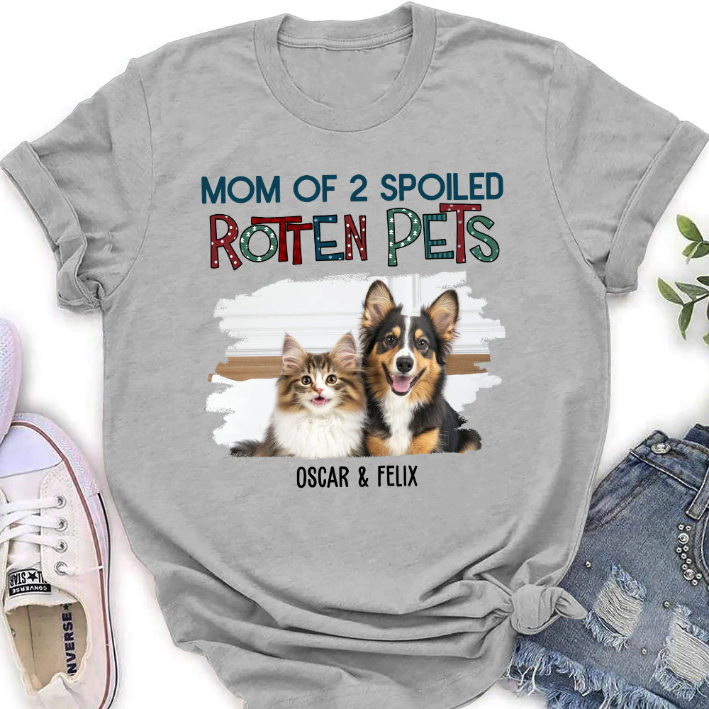 Funny Mom Dad Storybook Pet Photo - Personalized Custom Women's T-Shirt