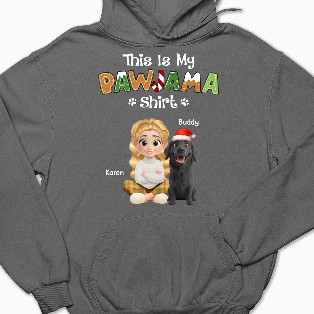 Funny Pawjama Shirt Cartoon - Personalized Custom Hoodie - Image 11