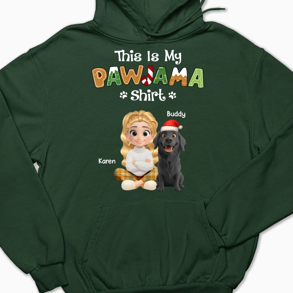 Funny Pawjama Shirt Cartoon - Personalized Custom Hoodie - Image 9