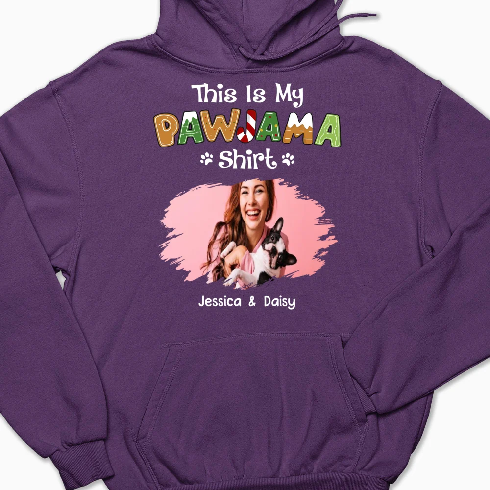 Funny Pawjama Shirt Cartoon Photo - Personalized Custom Hoodie - Image 10