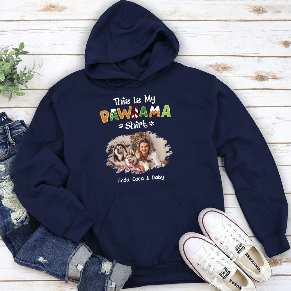 Funny Pawjama Shirt Cartoon Photo - Personalized Custom Hoodie - Image 3
