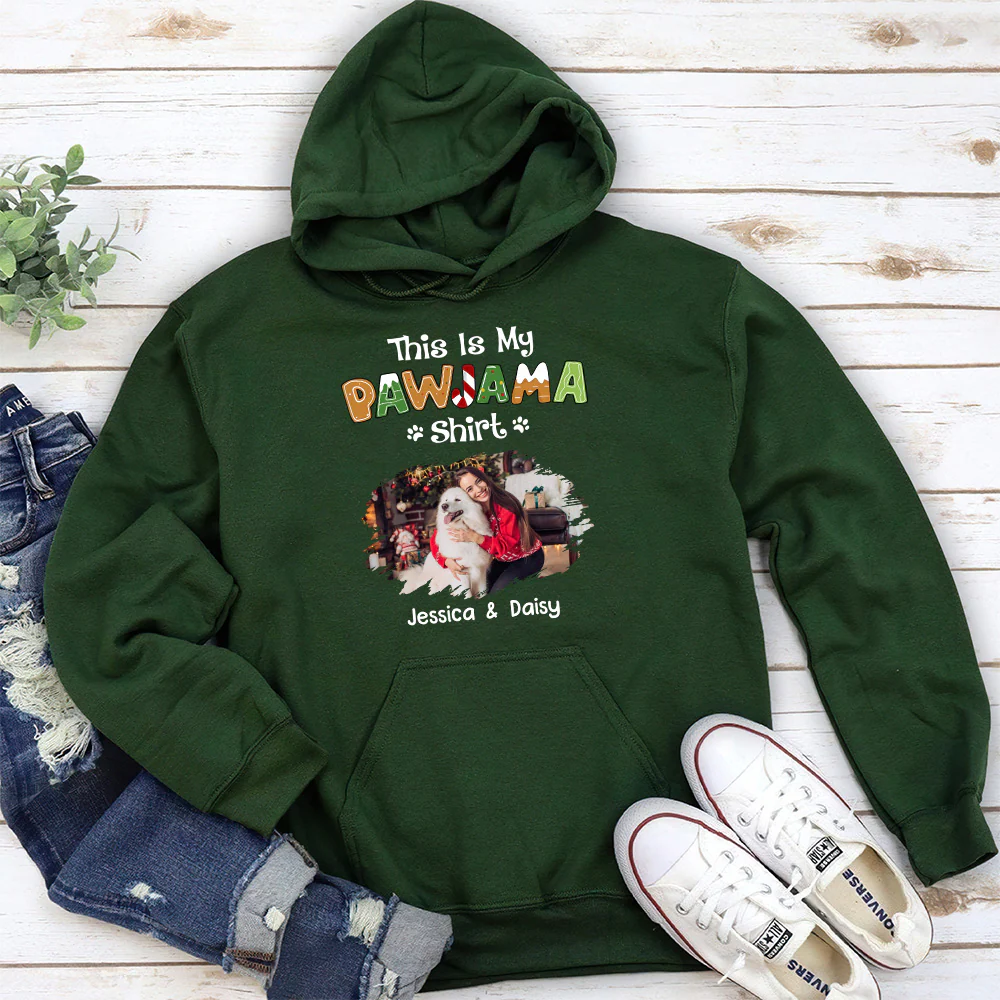 Funny Pawjama Shirt Cartoon Photo - Personalized Custom Hoodie - Image 4