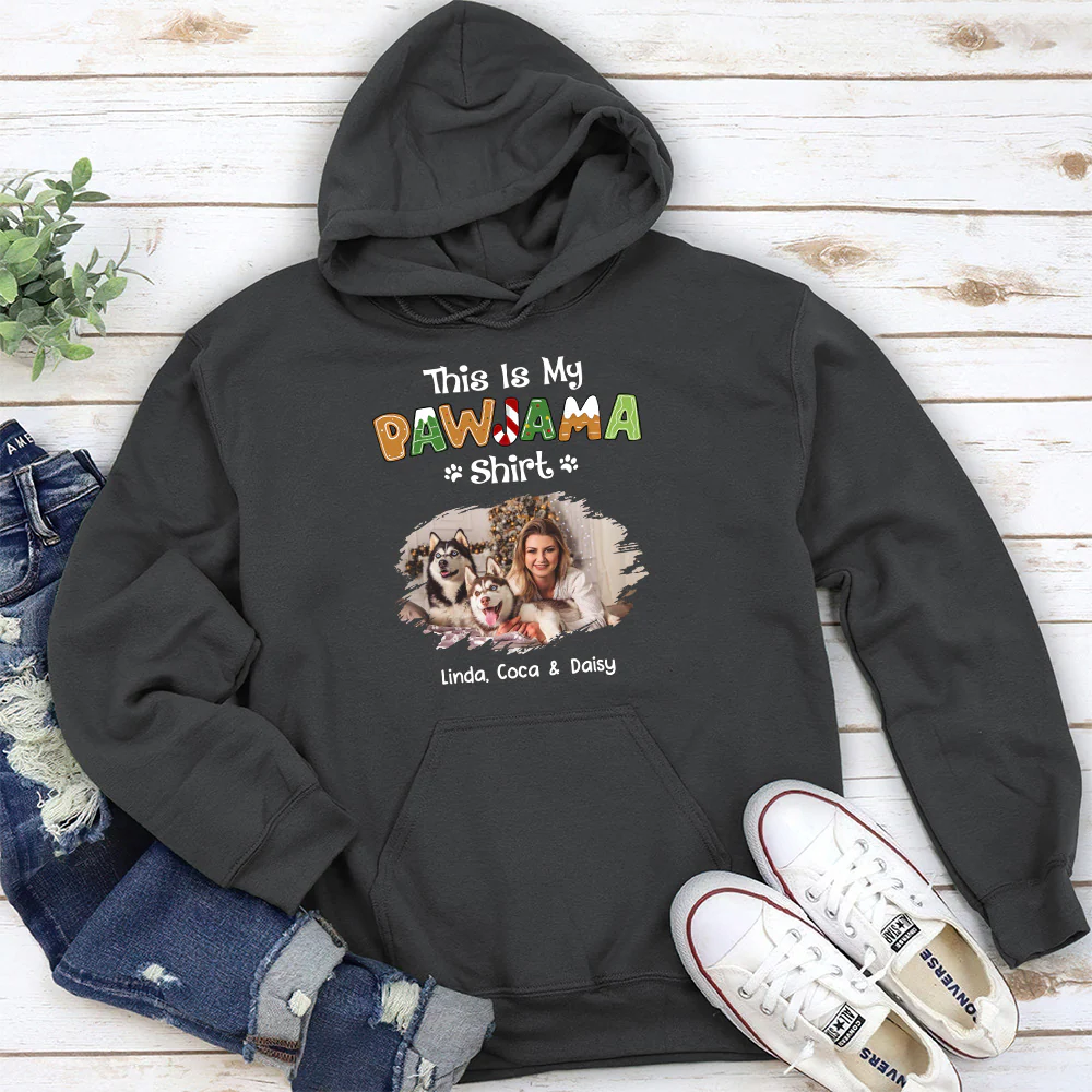 Funny Pawjama Shirt Cartoon Photo - Personalized Custom Hoodie - Image 5