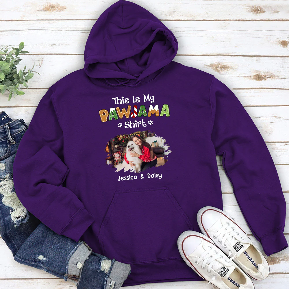 Funny Pawjama Shirt Cartoon Photo - Personalized Custom Hoodie - Image 6