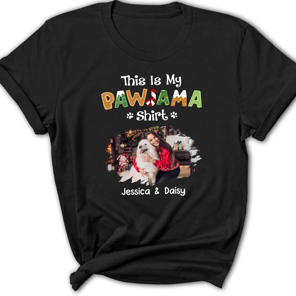 Funny Pawjama Shirt Cartoon Photo - Personalized Custom Women T-Shirt