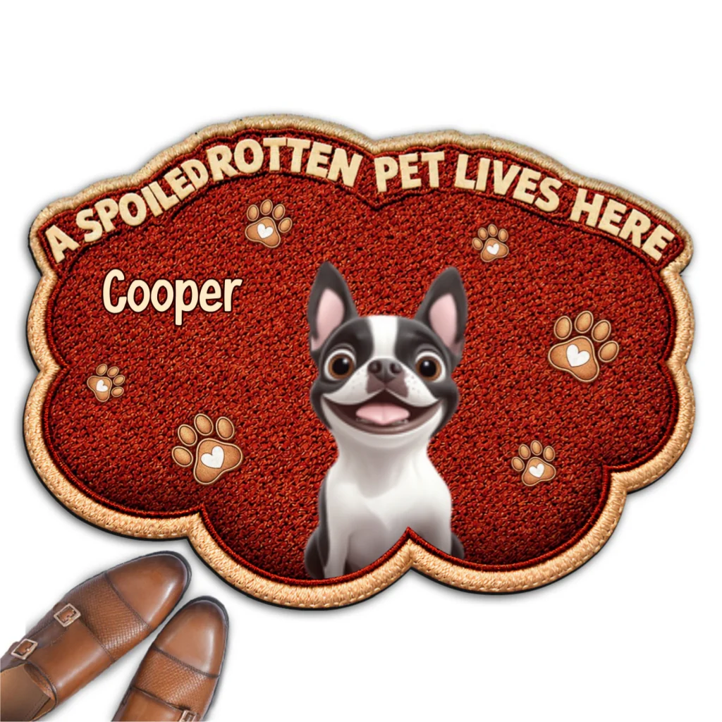 Funny Pet Live Here With Us - Personalized Custom Doormat - Image 6