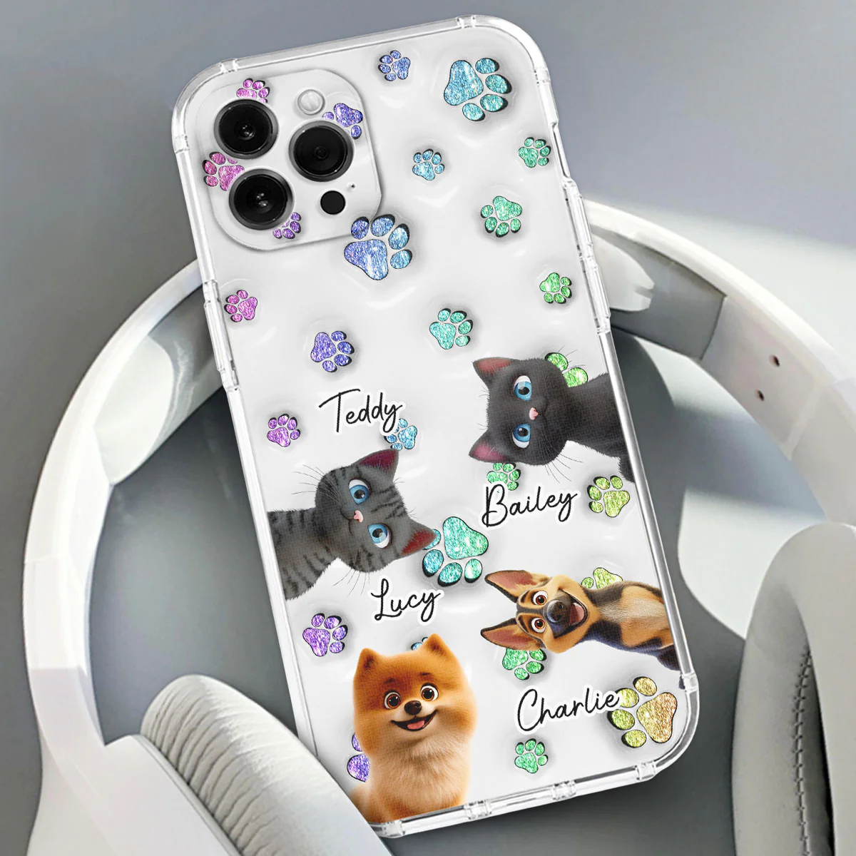 Fur Baby - Personalized Custom 3D Inflated Effect Phone Case - Image 2