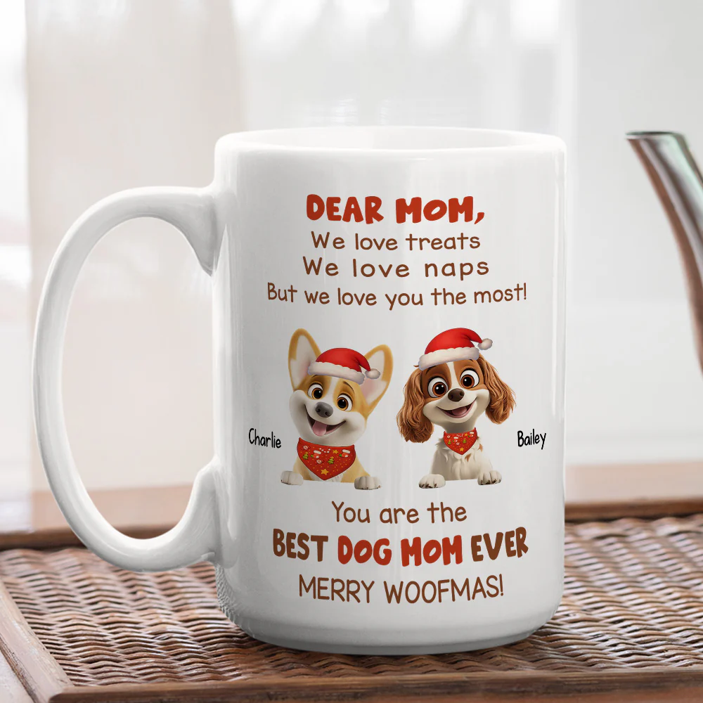 Fur Mom Dad Christmas - Personalized Custom Coffee Mug - Image 4