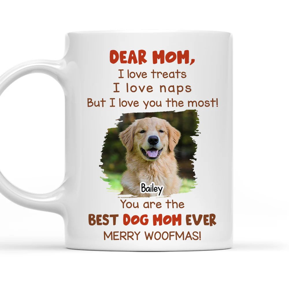 Fur Mom Dad Christmas Photo - Personalized Custom Coffee Mug