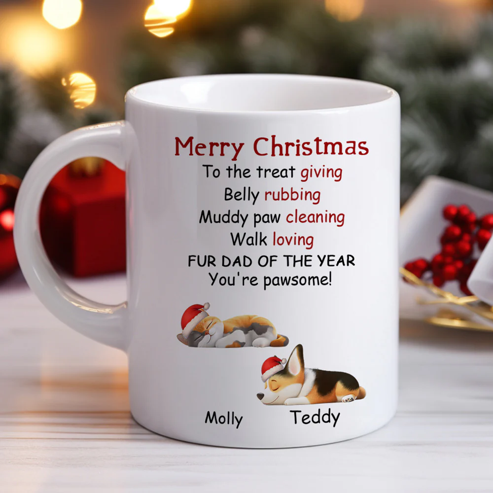 Fur Mom Dad Of The Year - Personalized Custom Coffee Mug - Image 3