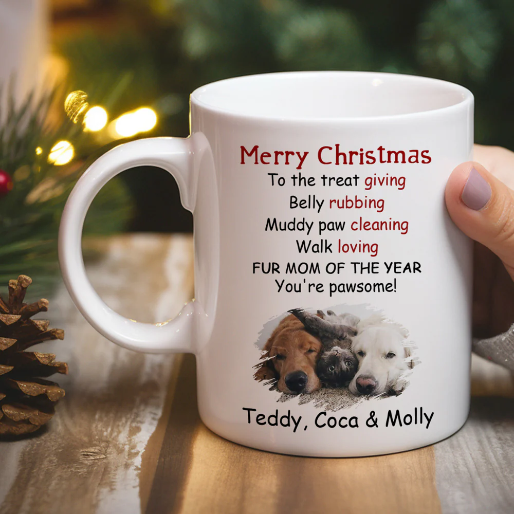 Fur Mom Dad Of The Year Photo - Personalized Custom Coffee Mug - Image 4